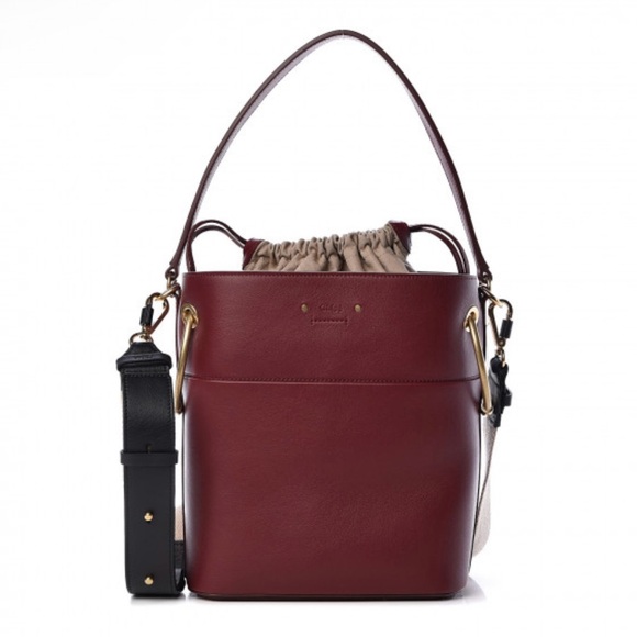 Chloe Handbags - Chloe Smooth Calfskin Medium Roy Bucket Bag Plum Purple